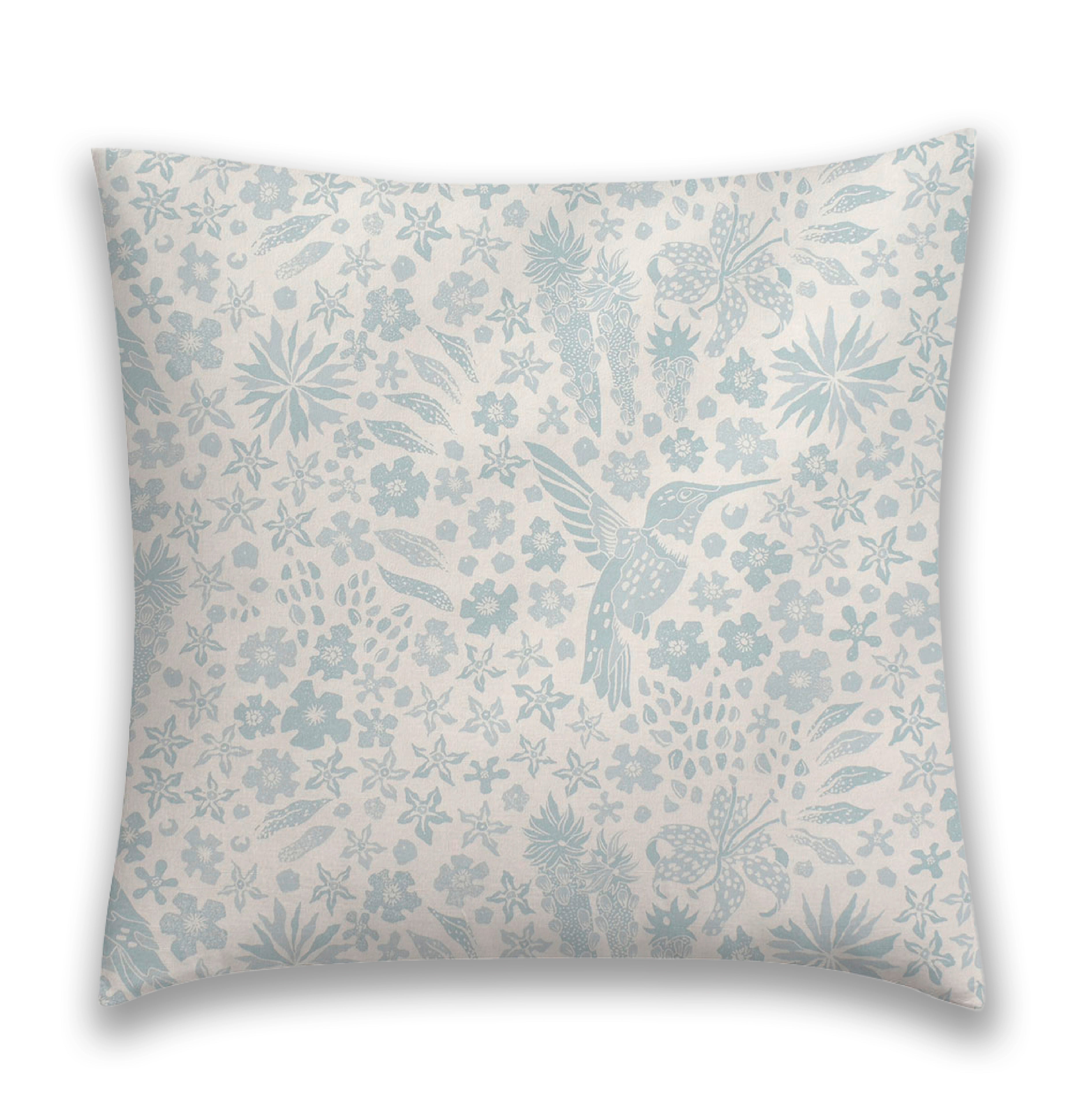 HUMMINGBIRD Pillow in Fog