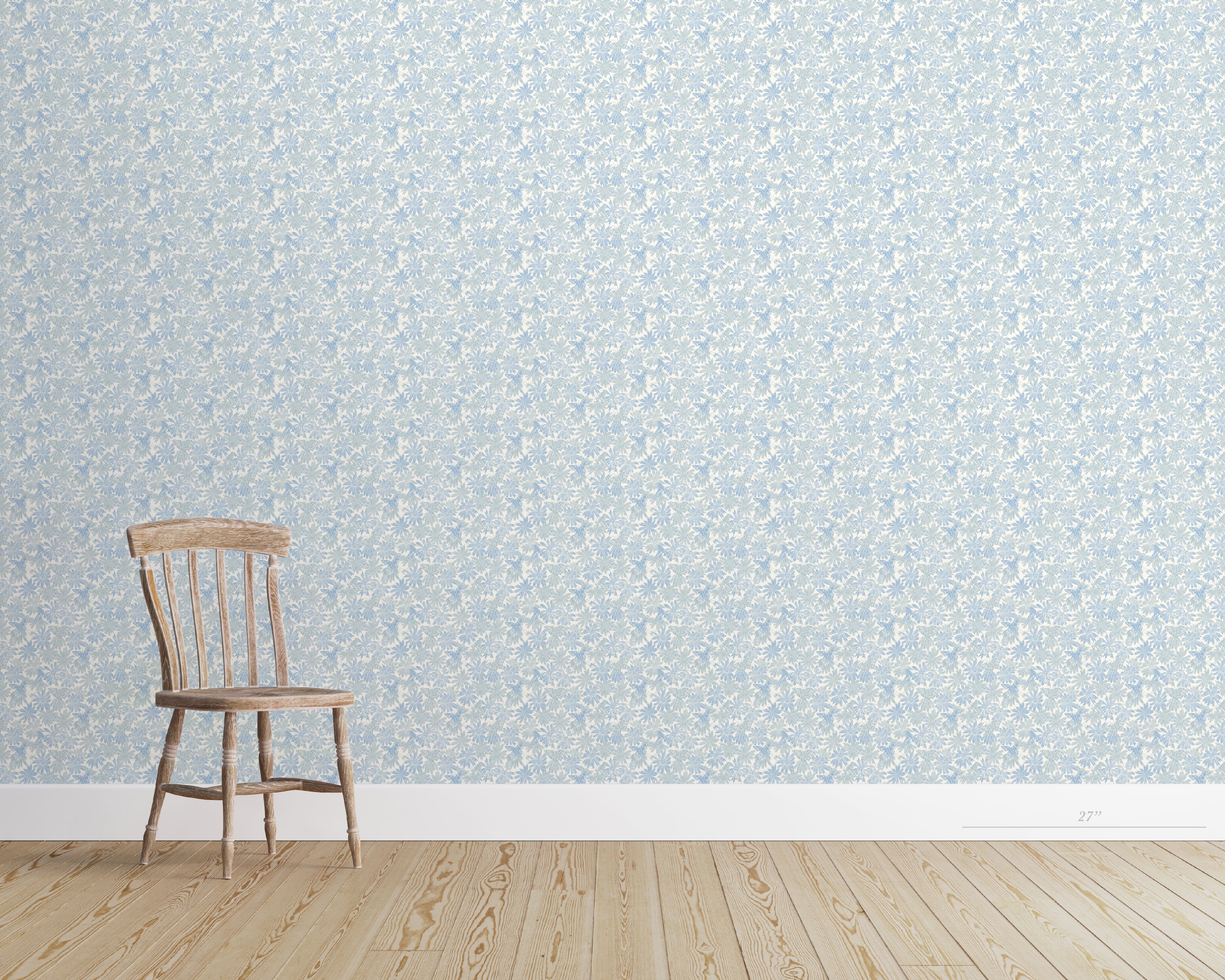CONEFLOWER Wallpaper in Pale Aqua