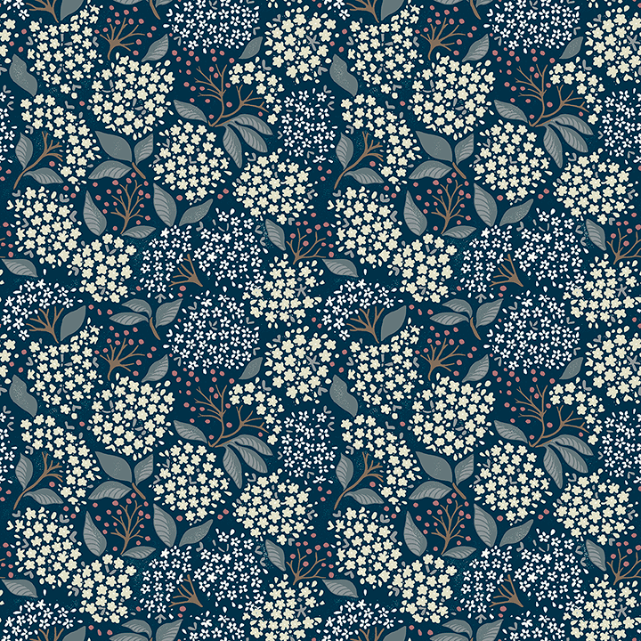 ELDERBERRY Wallpaper in Ink