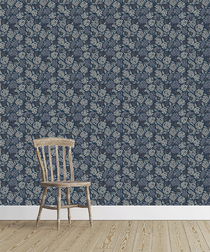 ELDERBERRY Wallpaper in Ink