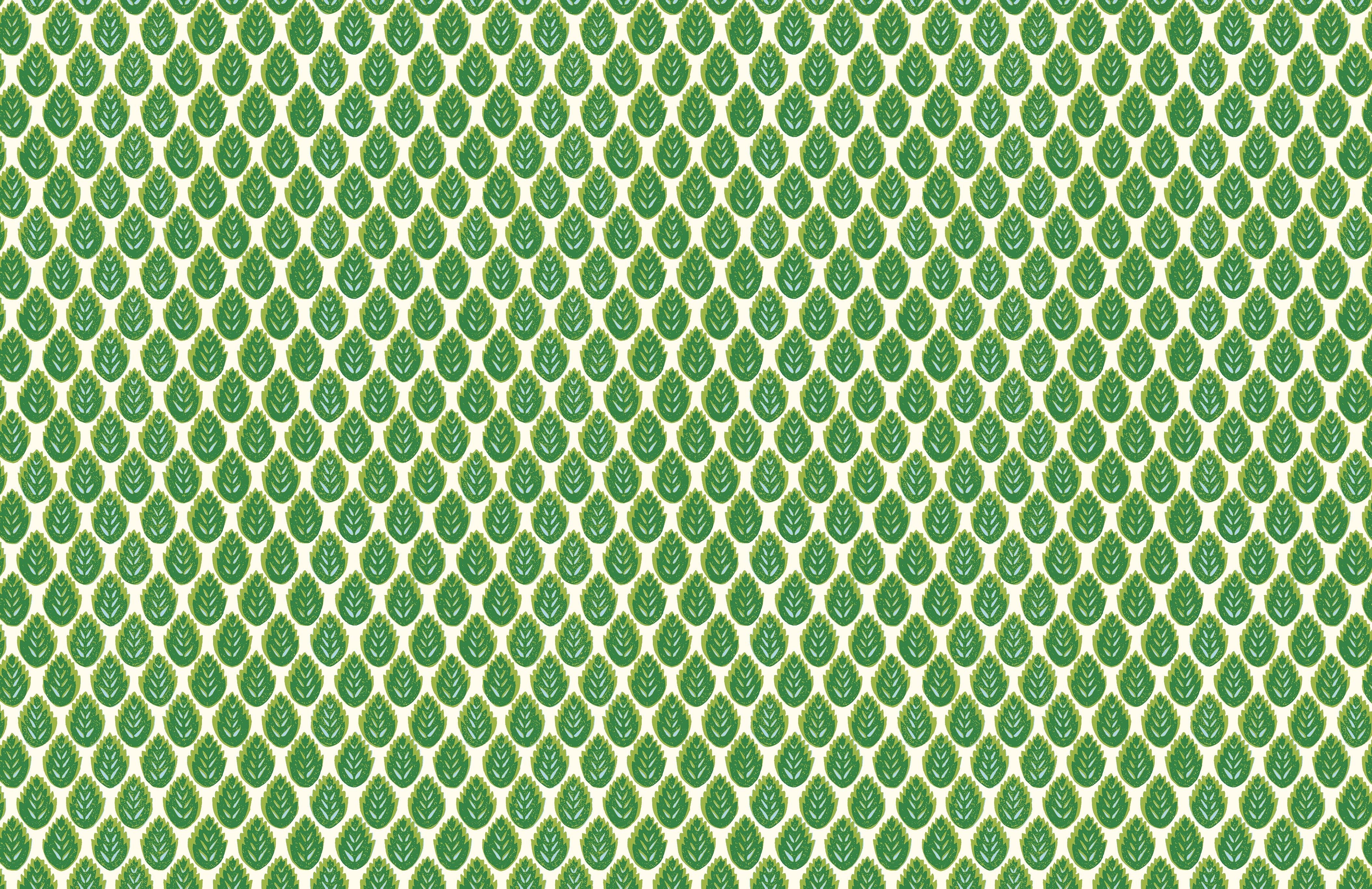 LEAFLET Fabric in Leaf Green Sample