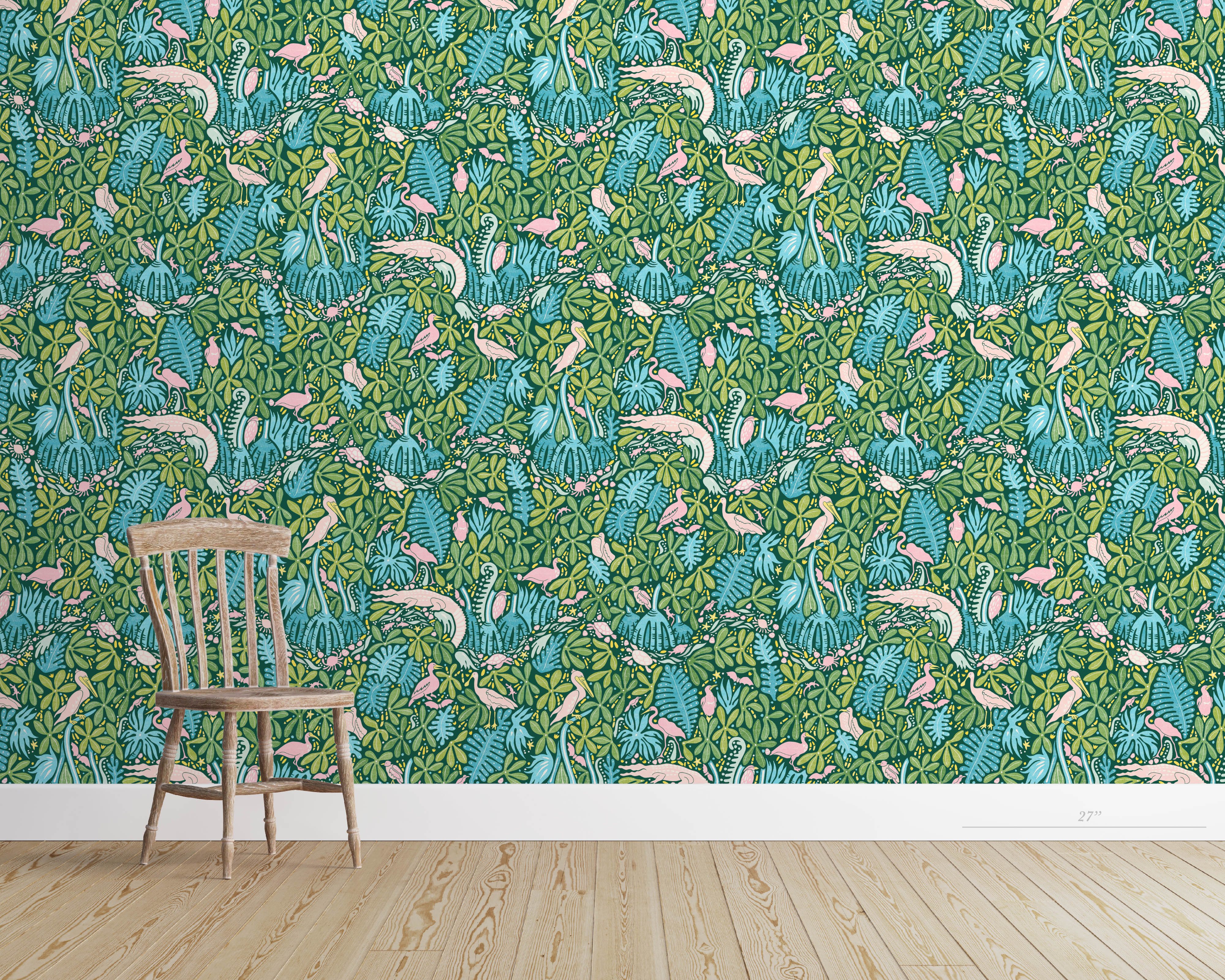 MANGROVE Wallpaper in Leaf Green