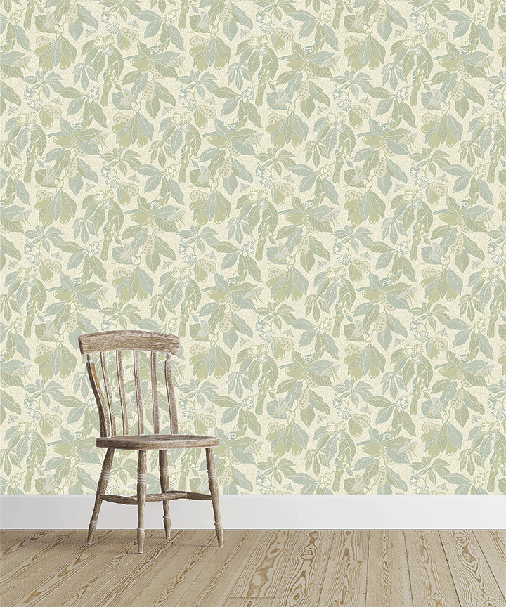 PAWPAW Wallpaper in Willow Sample