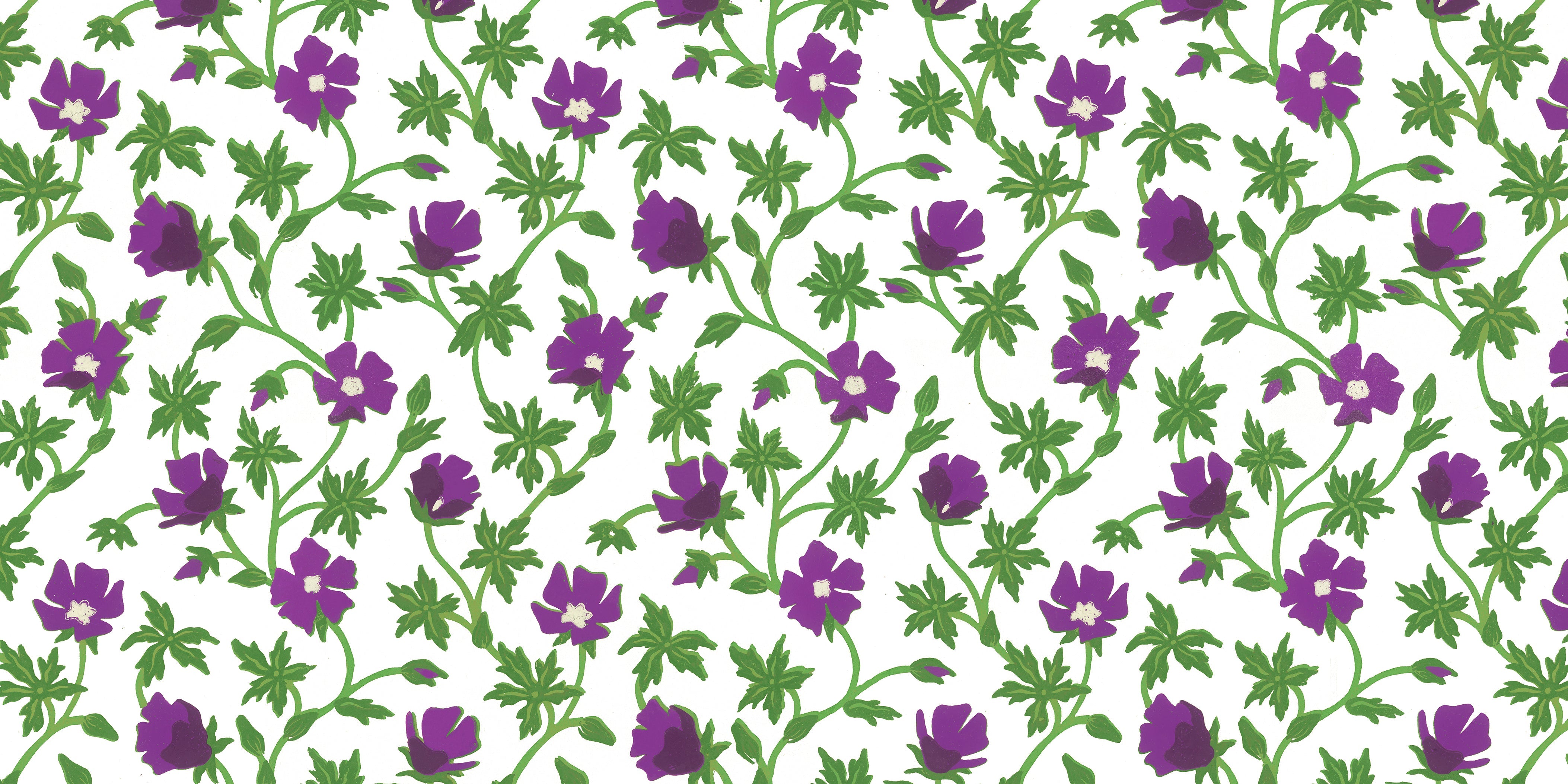 BUFFALO Fabric Poppy in Plum Sample