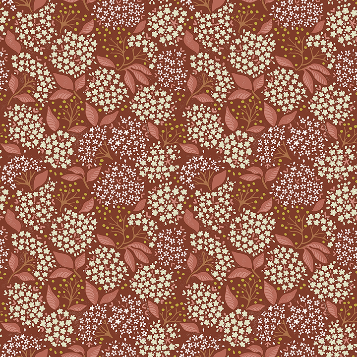 ELDERBERRY Wallpaper in Terracotta