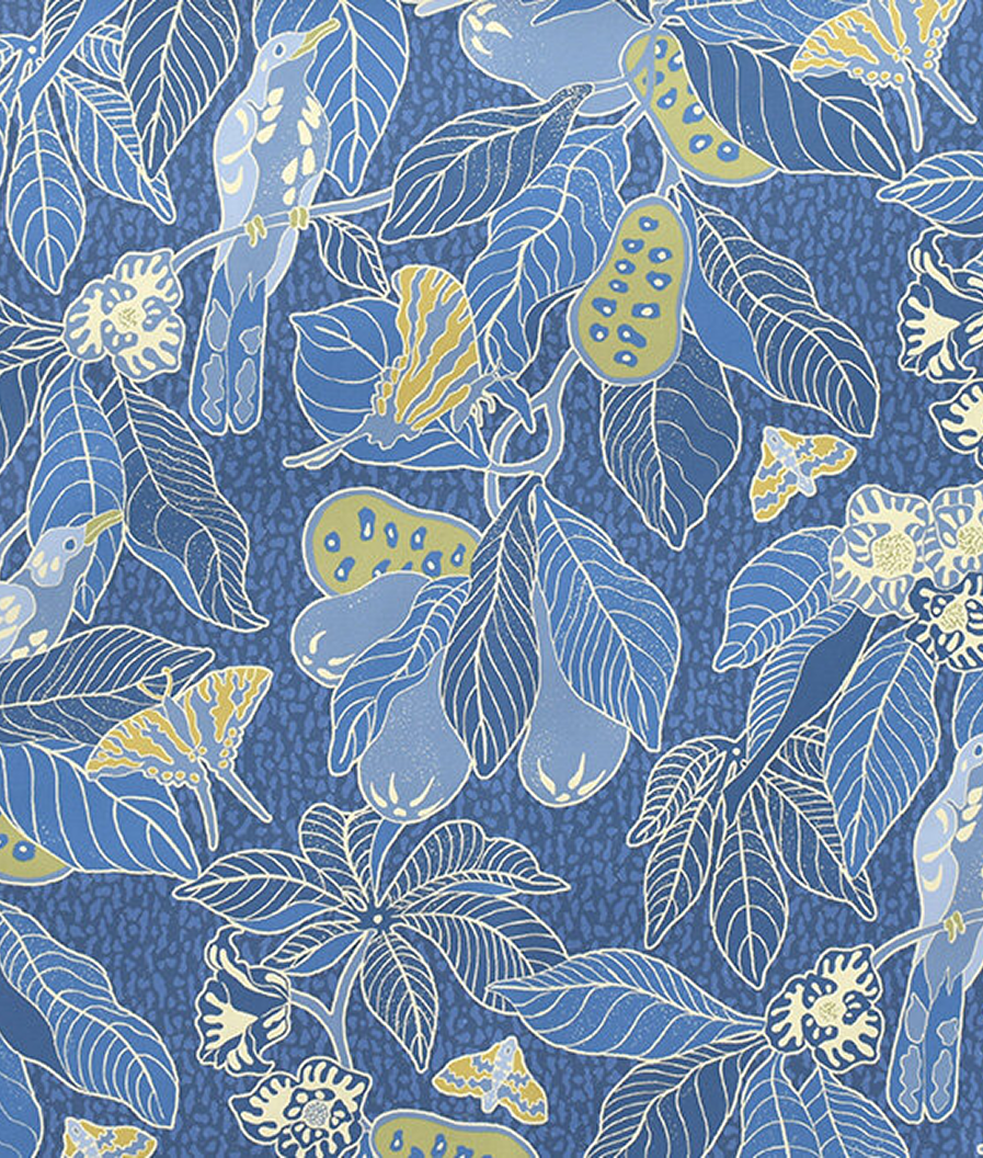 PAWPAW Wallpaper in Deep Blue