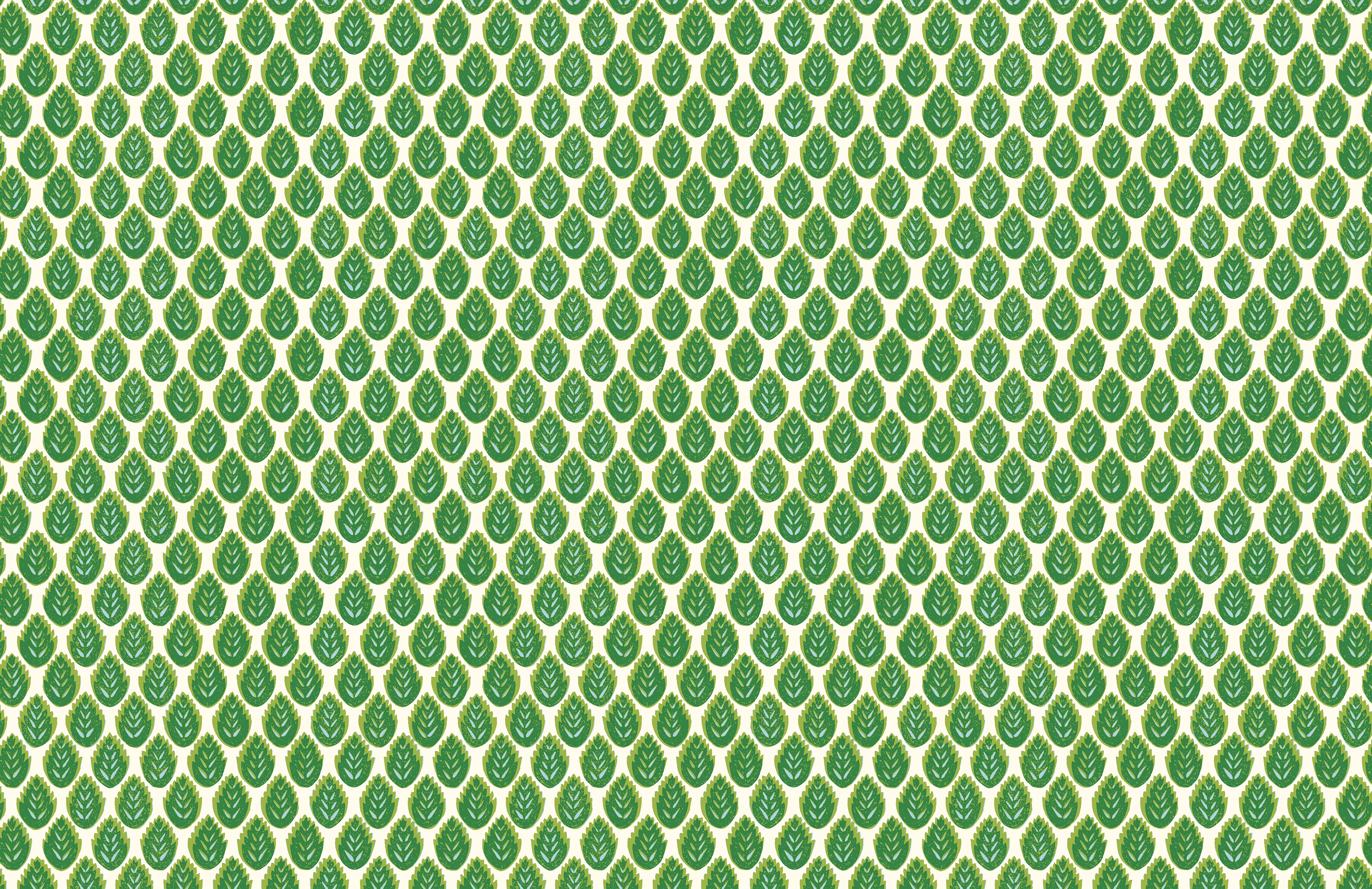 LEAFLET Fabric in Leaf Green