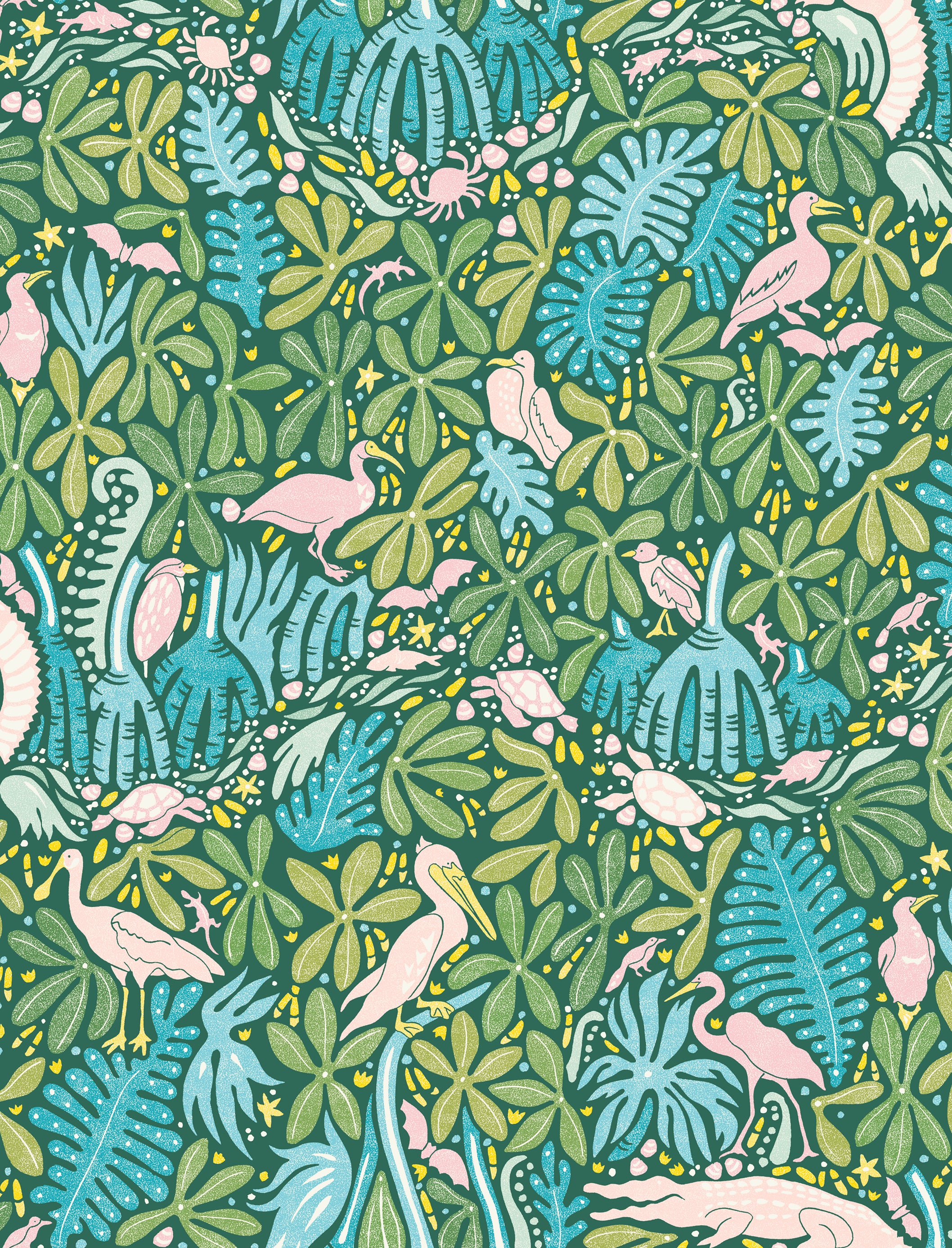 MANGROVE Wallpaper in Leaf Green
