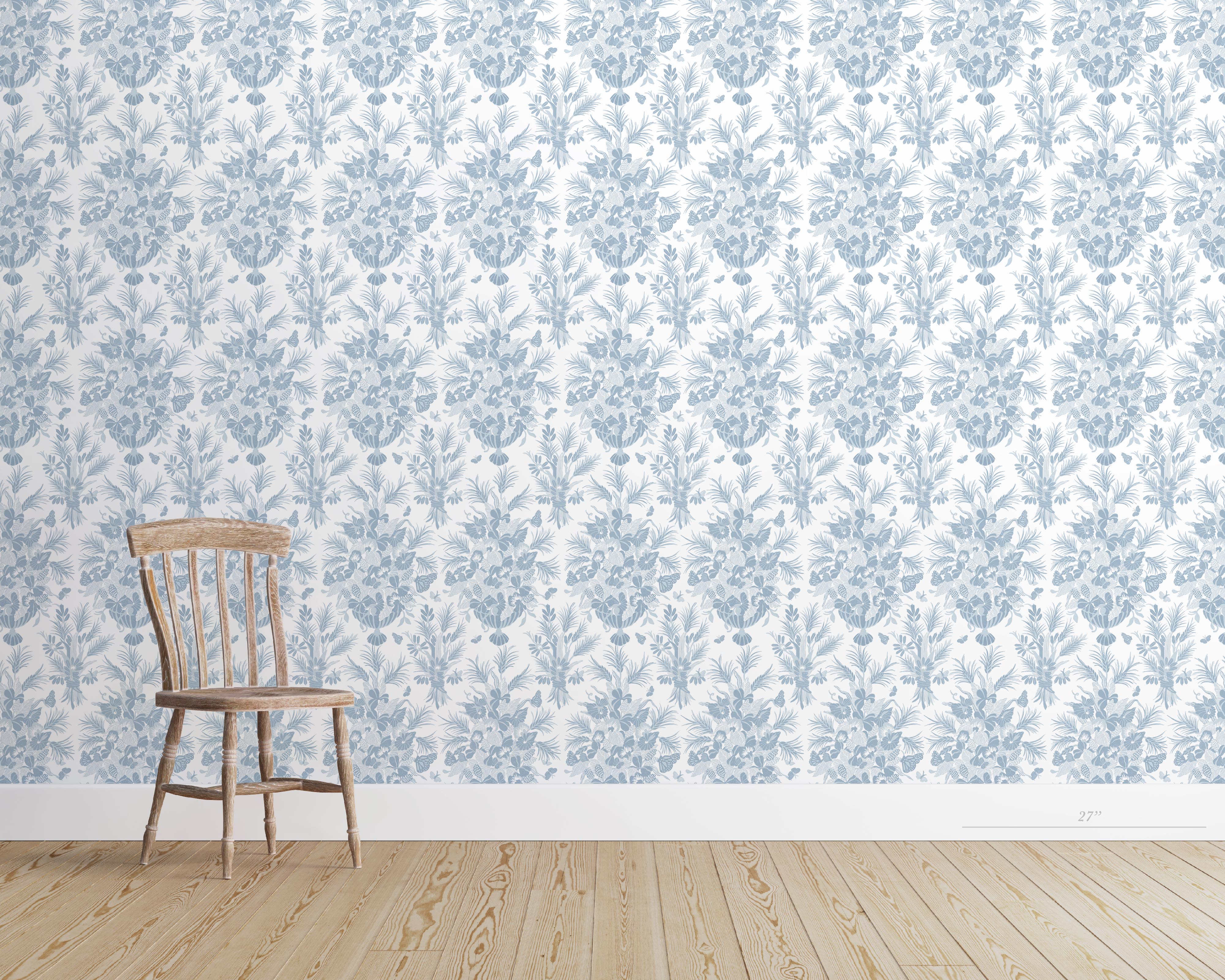 WINTER WHEAT Wallpaper in Indigo