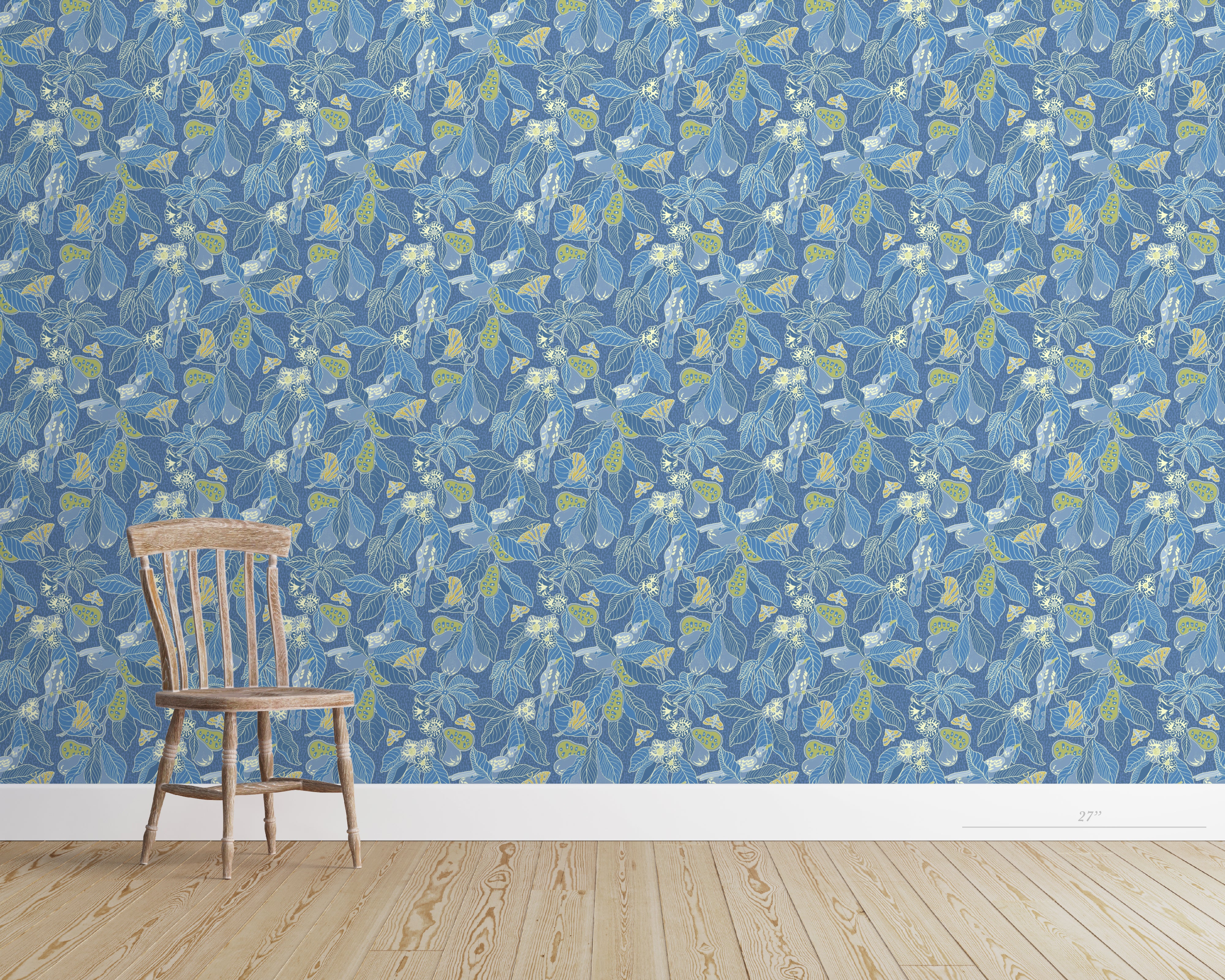 PAWPAW Wallpaper in Deep Blue