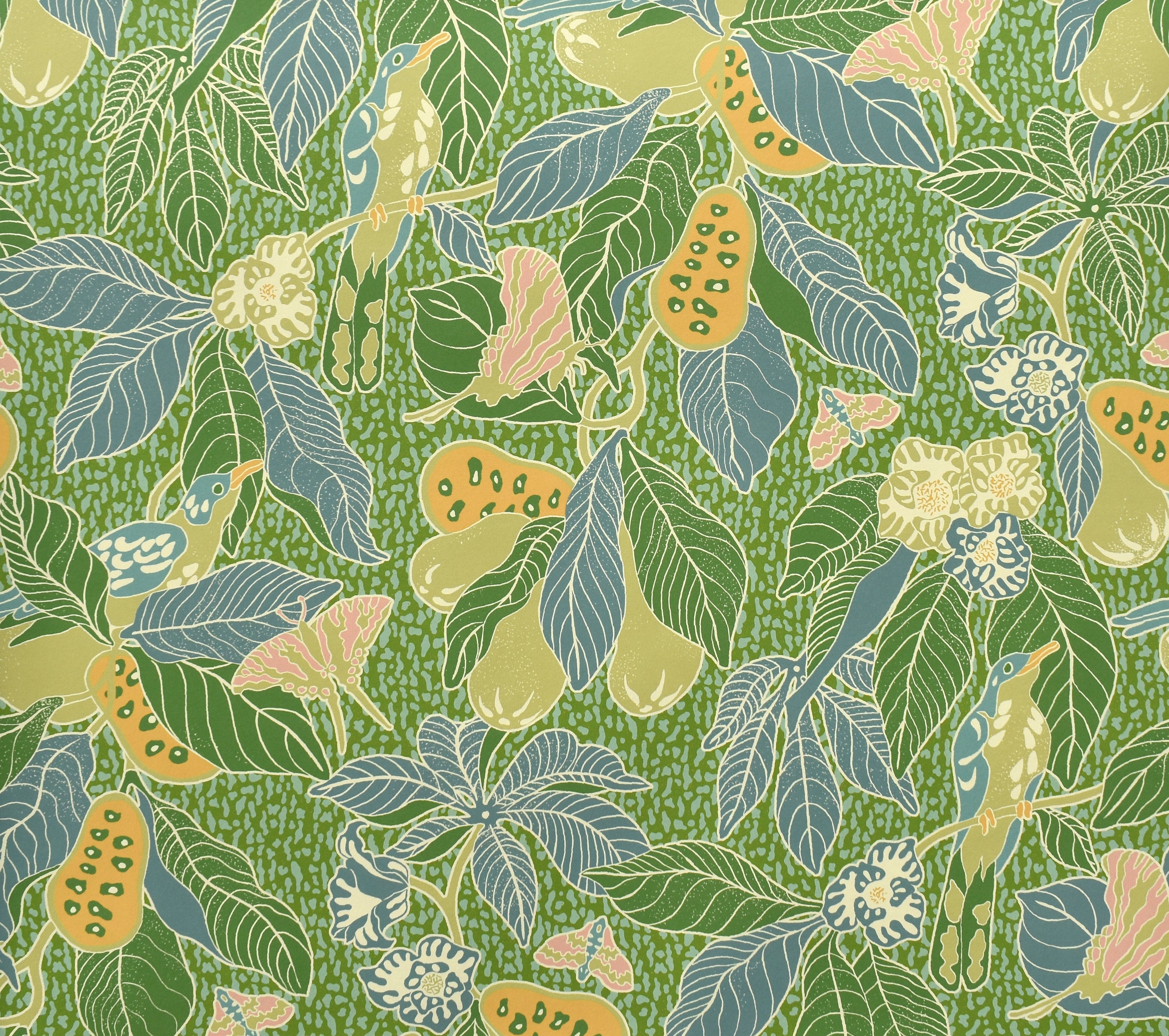 PAWPAW Wallpaper in Leaf Green